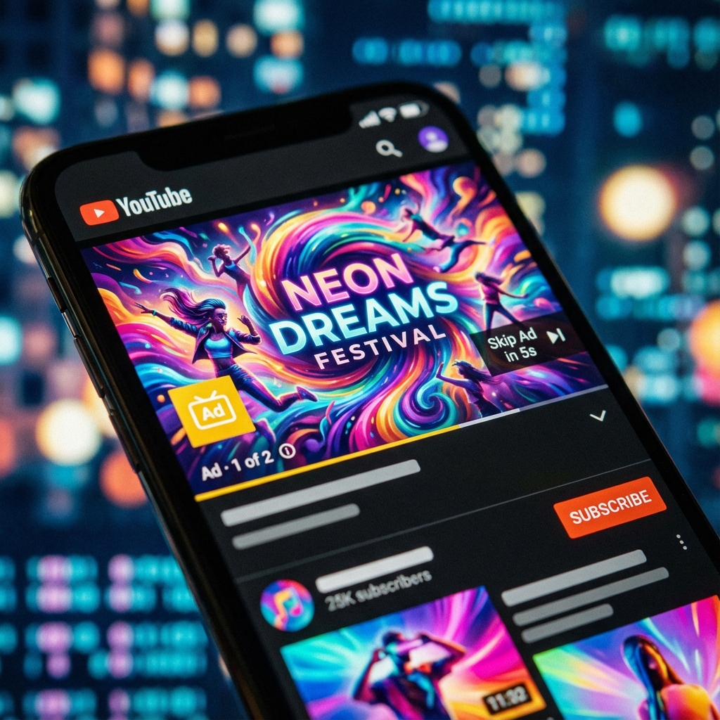 YouTube on smartphone